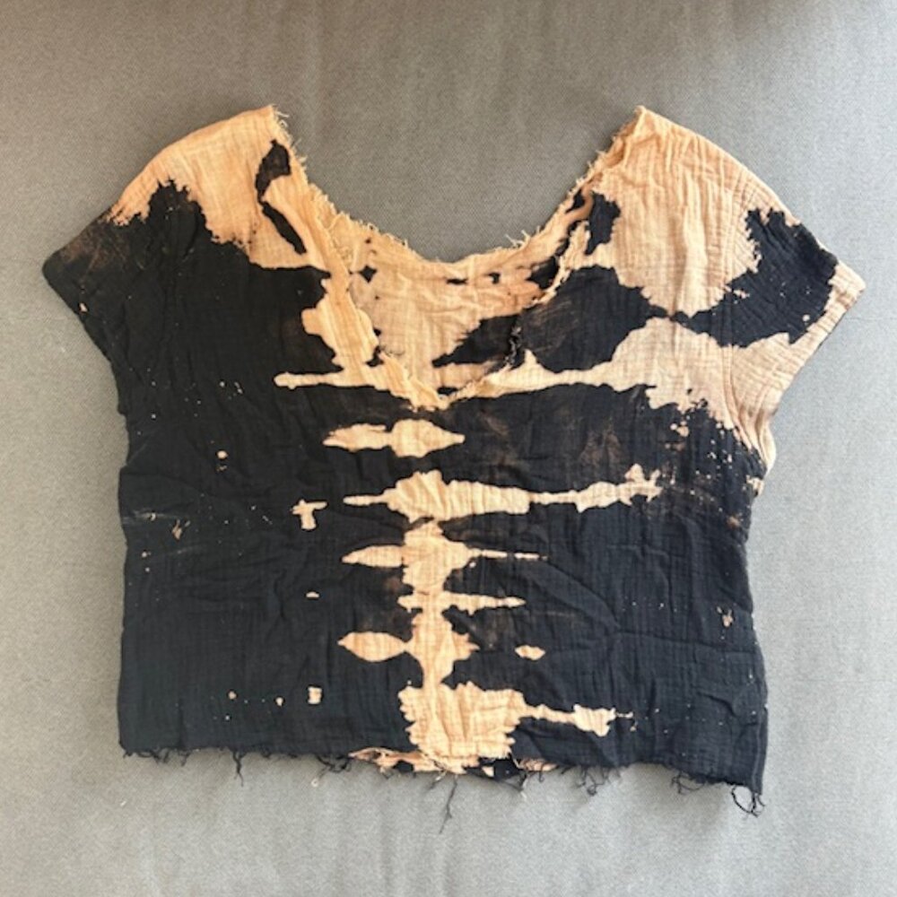 Blank Canvas Bleach Dye Cotton Muslin Crop Top
